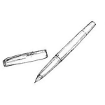 Dibujo para colorear Dibujo De Pluma Parker Para Pintar Y Colorear