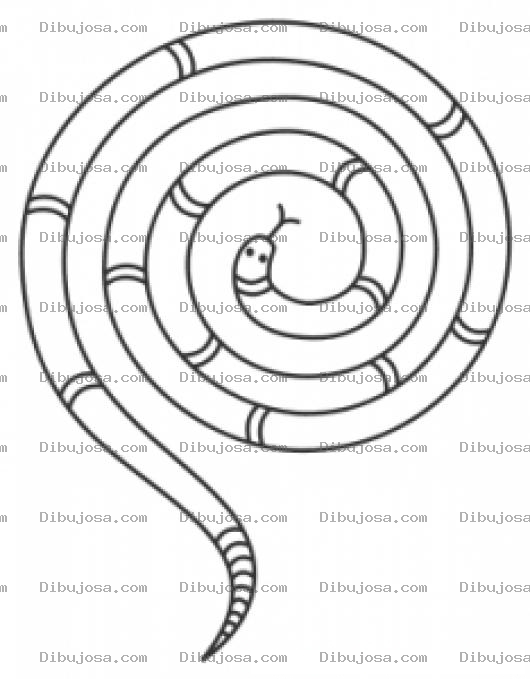 Dibujo para colorear Ilusion Otica De Serpiente Enrollada Para Pintar Y Colorear