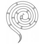 Dibujo para colorear Ilusion Otica De Serpiente Enrollada Para Pintar Y Colorear