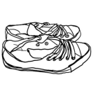 Dibujo para colorear Dibujo De Zapatos Viejos Para Pintar Y Colorear