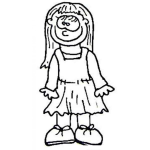 Dibujo para colorear Dibujo De Ninita Con Vestido Para Pintar Y Colorear