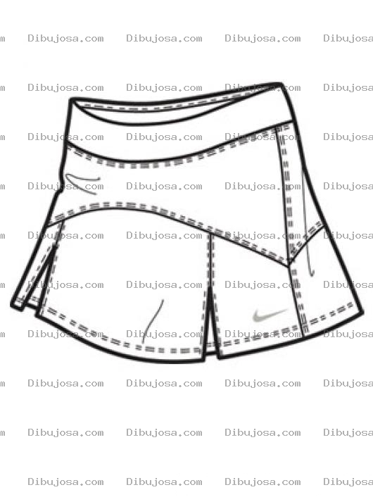 Dibujo para colorear Dibujo De Falda Con Vuelos Para Pintar Y Colorear