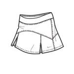 Dibujo para colorear Dibujo De Falda Con Vuelos Para Pintar Y Colorear