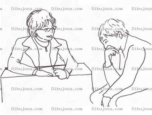 Dibujo para colorear Dibujo De Pscicologa Para Pintar Y Colorear Consejera Estudiantil