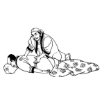 Dibujo para colorear Masajechino Dibujo De Masajista Chino Dando Un Masaje En La Espalda Para Pintar Y Colorear