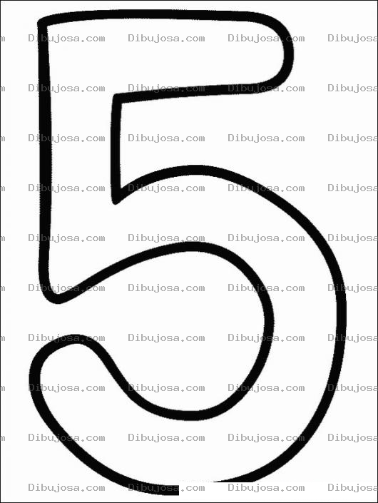 Dibujo para colorear Colorear el cinco