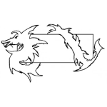 Dibujo para colorear Dibujo De Un Cartel Con Un Dragon Para Pintar Y Colorear