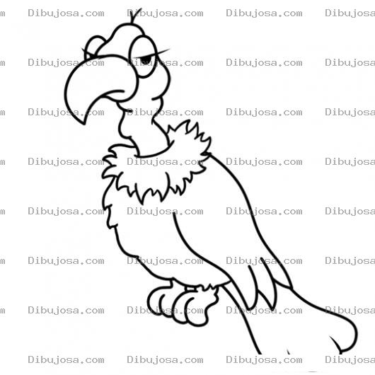 Dibujo para colorear Dibujo De Buitre Para Pintar Y Colorear