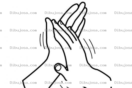 Dibujo para colorear Dibujo De Aplasuos Para Pinta Y Colorear Manos Dando Una Ovacion