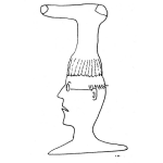 Dibujo para colorear Dibujo De Hombre Con Un Calcetin En La Cabeza Para Pintar Y Colorear