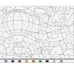 Dibujo para colorear Colorear figura escondida