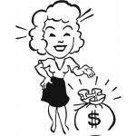 Dibujo para colorear Mujer Adinerada Dibujo De Mujer Con Mucho Dinero Para Pintar Y Colorear Millonaria Rica Y Acaudalada