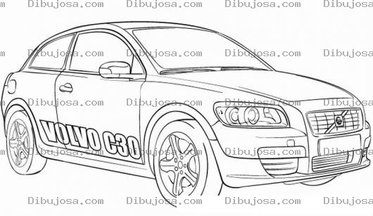 Dibujo para colorear Volvoc30 Dibujo De Volvo C30 Para Pintar Y Colorear