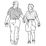 Dibujo para colorear Dibujo De Esposos Viejitos Tomados De La Mano Para Colorear Abulitos Enamorados