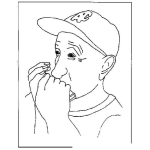 Dibujo para colorear Violineta Dibujo De Hombre Tocando Violineta Para Pintar Y Colorear