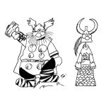 Dibujo para colorear Esposos Vikingos Para Pintar Y Colorear Vikingo Y Vikinga