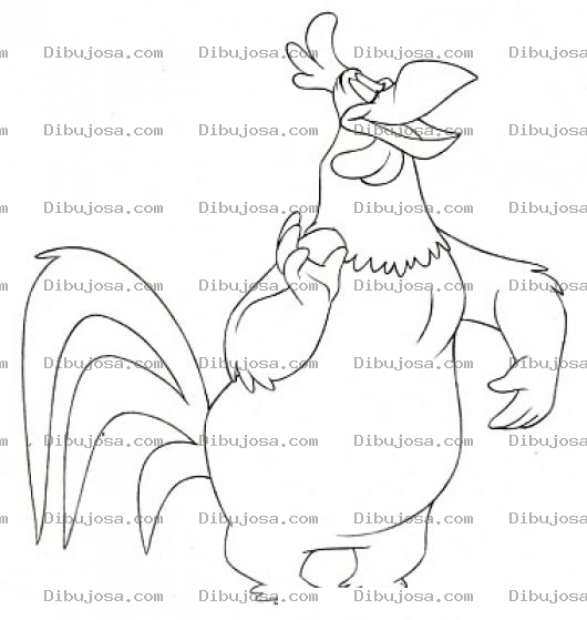Dibujo para colorear Dibujo Del Gallo Claudio Para Pintar Y Colorear