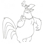 Dibujo para colorear Dibujo Del Gallo Claudio Para Pintar Y Colorear