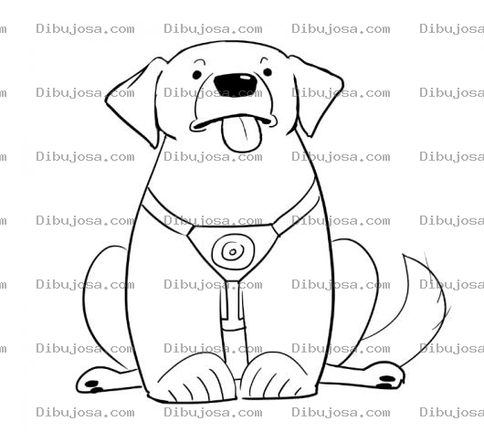 Dibujo para colorear Dibujo De Perro Sacando La Lengua Para Pintar Y Colorear Perro Con La Lengua De Fuera