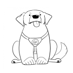 Dibujo para colorear Dibujo De Perro Sacando La Lengua Para Pintar Y Colorear Perro Con La Lengua De Fuera