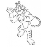 Dibujo para colorear Tony El Tigre De Zucaritas De Kellos Que Despierta El Tigre Que Hay En Ti Para Pintar Y Colorear