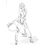 Dibujo para colorear Dibujo De Marilyn Monroe Para Pintar Y Colorear