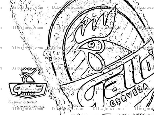Dibujo para colorear Cervezagallo Dibujo Del Logo De Cerveza Gallo De Guatemala Para Pintar Y Colorear