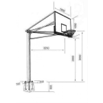 Dibujo para colorear Medidas De Un Tablero De Basketball En Centrimetros Para Pintar Y Colorear