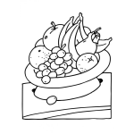 Dibujo para colorear Plato De Frutas Para Pintar Y Colorear Ensalada De Frutas