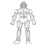 Dibujo para colorear Dibujo De Robot Piernudo Para Pintar Y Colorear