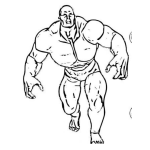 Dibujo para colorear Dibujo De Hombre Musculoso Peso Pesado Para Pintar Y Colorear