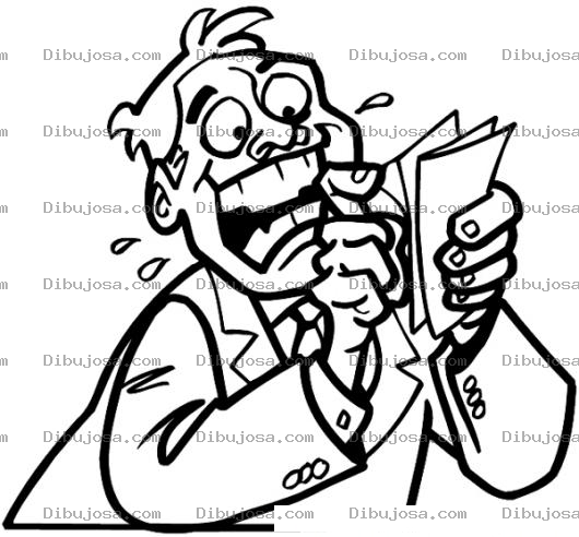 Dibujo para colorear Dibujo De Hombre Angustiado Con Poco Dinero Para Pintar Y Colorear