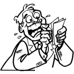 Dibujo para colorear Dibujo De Hombre Angustiado Con Poco Dinero Para Pintar Y Colorear