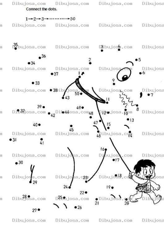 Dibujo para colorear Conecta todos los puntitos y descrubre la figura oculta