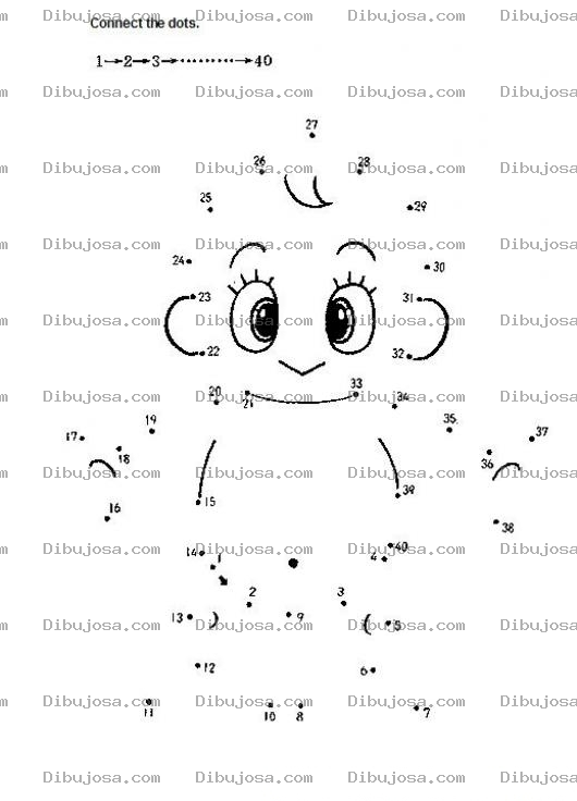 Dibujo para colorear Conecta los puntos del 1 al 40 y termina el dibujo