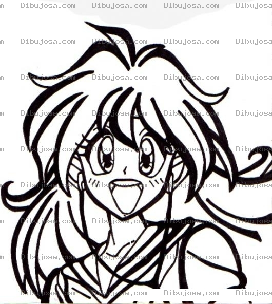 Dibujo para colorear Dibujo De Chaca Con Boca Abierta Para Pintar Y Colorear