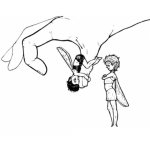 Dibujo para colorear Dibujo De Hadas En Una Mano Para Pintar Y Colorear