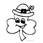 Dibujo para colorear Trebol De 3 Hojas Irlandes Para Pintar Y Colorear