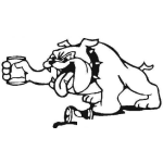 Dibujo para colorear Dibujo De Bulldog Tomando Redbull Pra Pintar Y Colorear