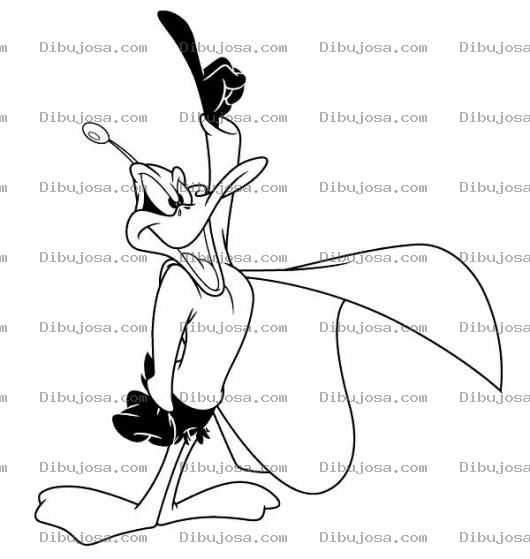 Dibujo para colorear Super Pato Lucas Para Pintar Y Colorear