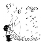 Dibujo para colorear Conecta los puntos para completar el dibujito