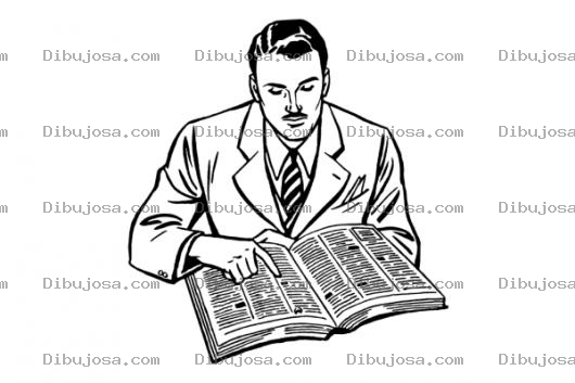Dibujo para colorear Dibujo De Hombre Consultando Las Paginas Amarillas Para Pintar Y Colorear Paginasamarillas