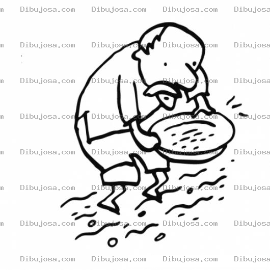 Dibujo para colorear Dibujo De Hombre Buscando Pepitas De Oro En Un Rio Para Pintar Y Colorear