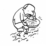 Dibujo para colorear Dibujo De Hombre Buscando Pepitas De Oro En Un Rio Para Pintar Y Colorear
