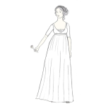 Dibujo para colorear Mujer Con Vestido De Embarazada Para Pintar Y Colorear