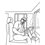 Dibujo para colorear Dibujo De Chofer De Camioneta Para Pintar Y Colorear Pilot De Autobus