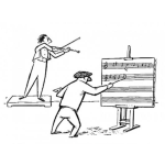 Dibujo para colorear Pintor De Notas Musicales Para Pintar Y Colorear