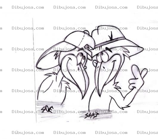 Dibujo para colorear Dibujo De Una Pareja De Urracas Para Pintar Y Colorear
