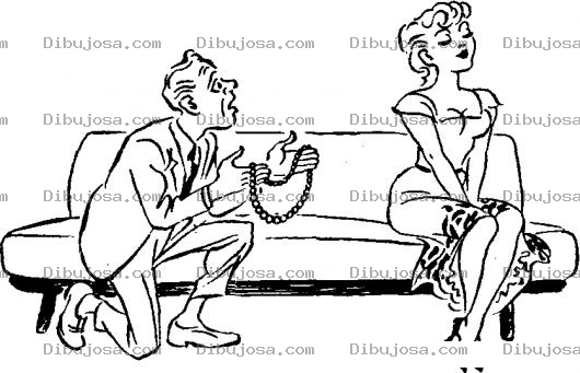 Dibujo para colorear Dibujo De Hombre Baboso Rogando A Una Mujer Para Pintar Y Colorear Hombre Sin Dignidad Ni Orgullo