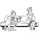 Dibujo para colorear Dibujo De Hombre Baboso Rogando A Una Mujer Para Pintar Y Colorear Hombre Sin Dignidad Ni Orgullo